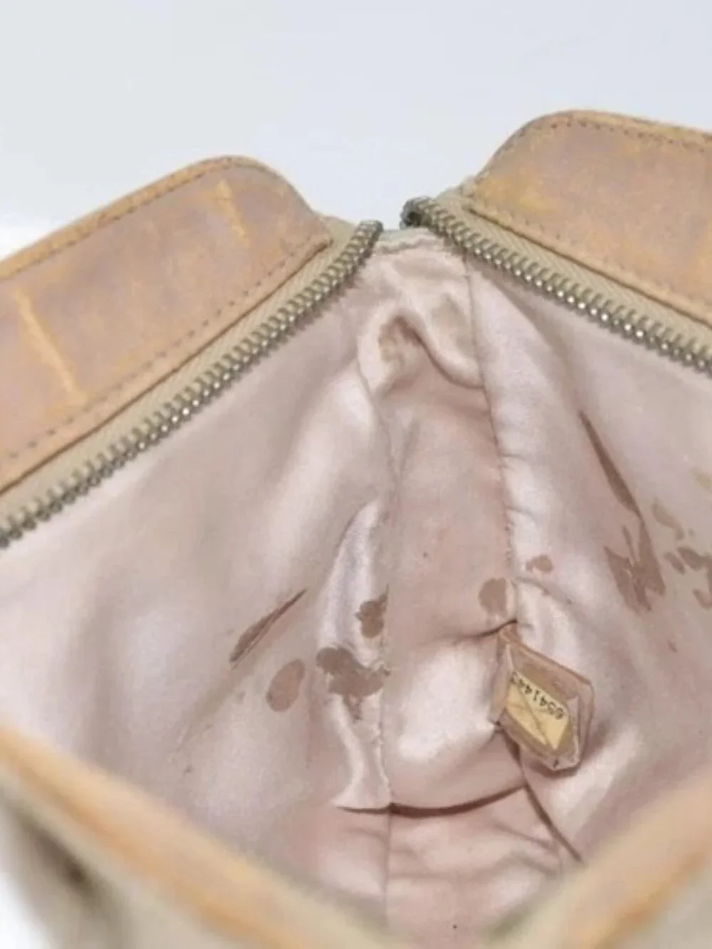 CHANEL New Travel Line Pouch Beige CC Auth 148196